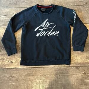 AIR JORDAN Black Logo Sweatshirt Large